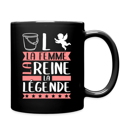 Mug uni Solange rébus – La femme, la reine, la légende - noir