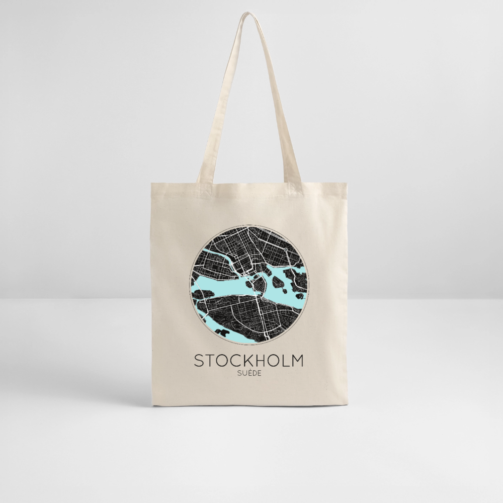 Tote Bag Stockholm Bio Coloris Clair – Plan de Stockholm - écru doux