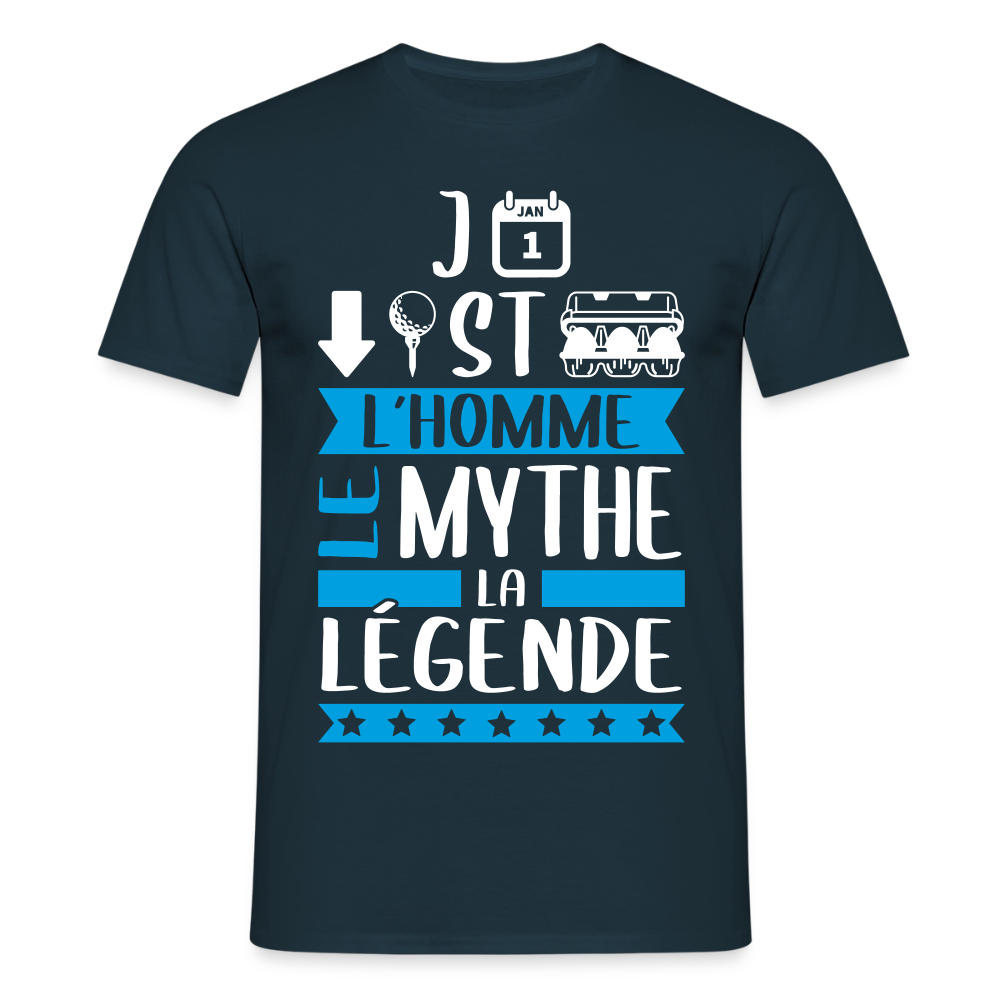 T-shirt homme Jean-Baptiste rébus – L’homme, le mythe, la légende - marine
