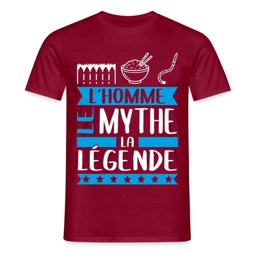 T-shirt homme Eric rébus – L’homme, le mythe, la légende - rouge brique