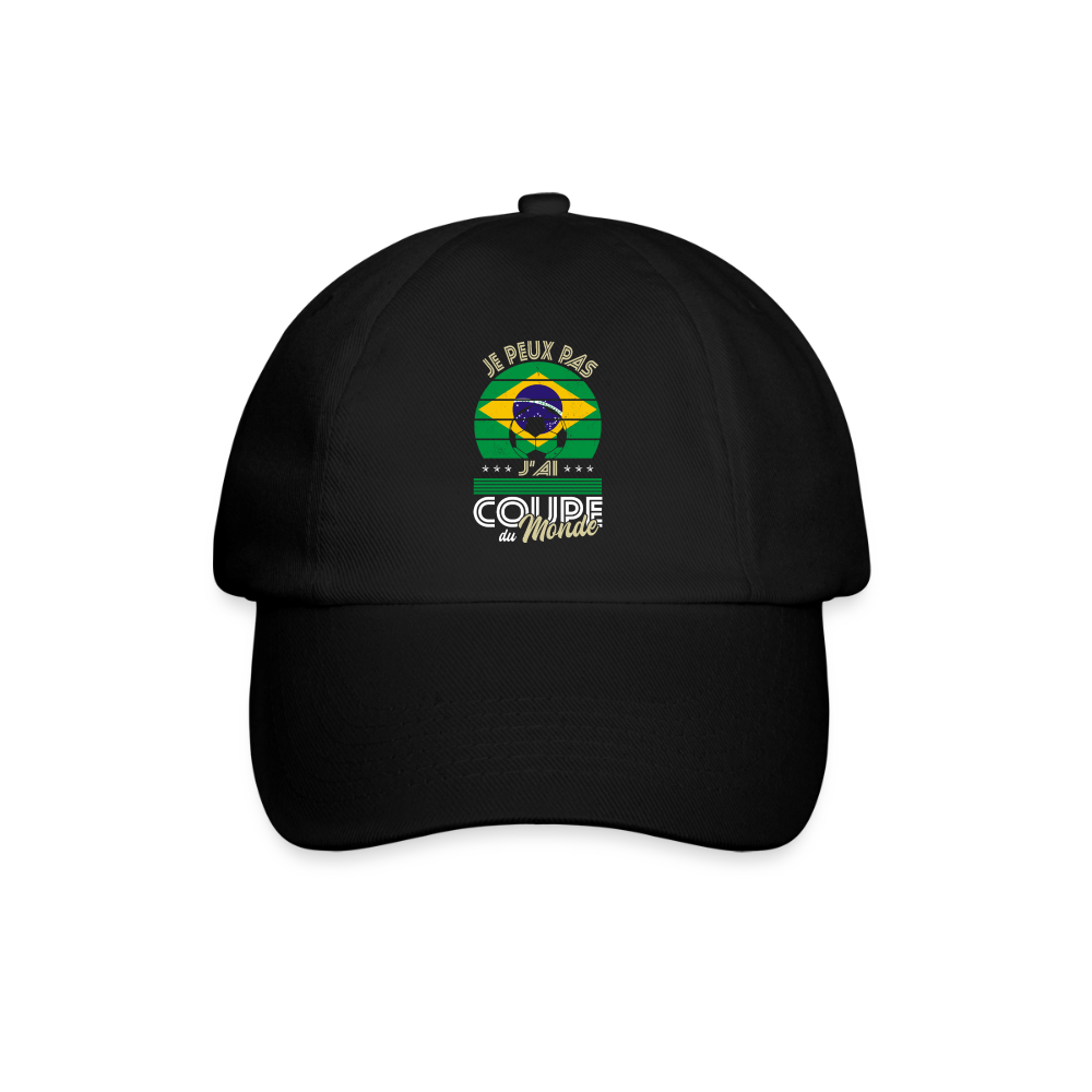 Casquette classique - Je peux pas j'ai Coupe du Monde - Brésil - noir/noir