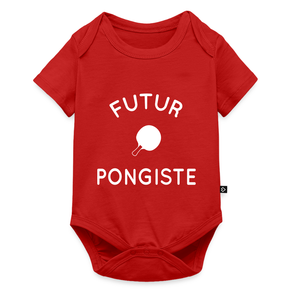 Body Bébé bio manches courtes - Futur pongiste - rouge