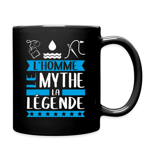Mug uni Théophile rébus – L’homme, le mythe, la légende - noir