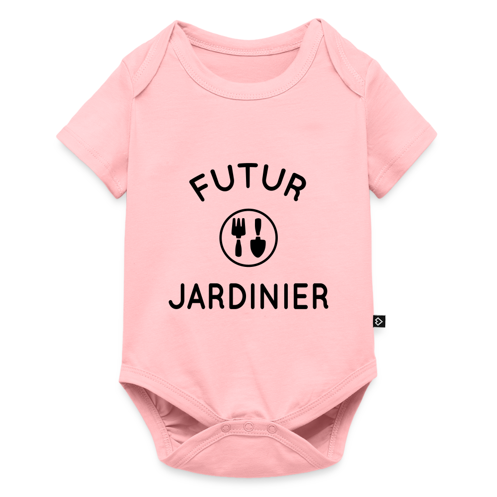 Body Bébé bio manches courtes - Futur jardinier - rose