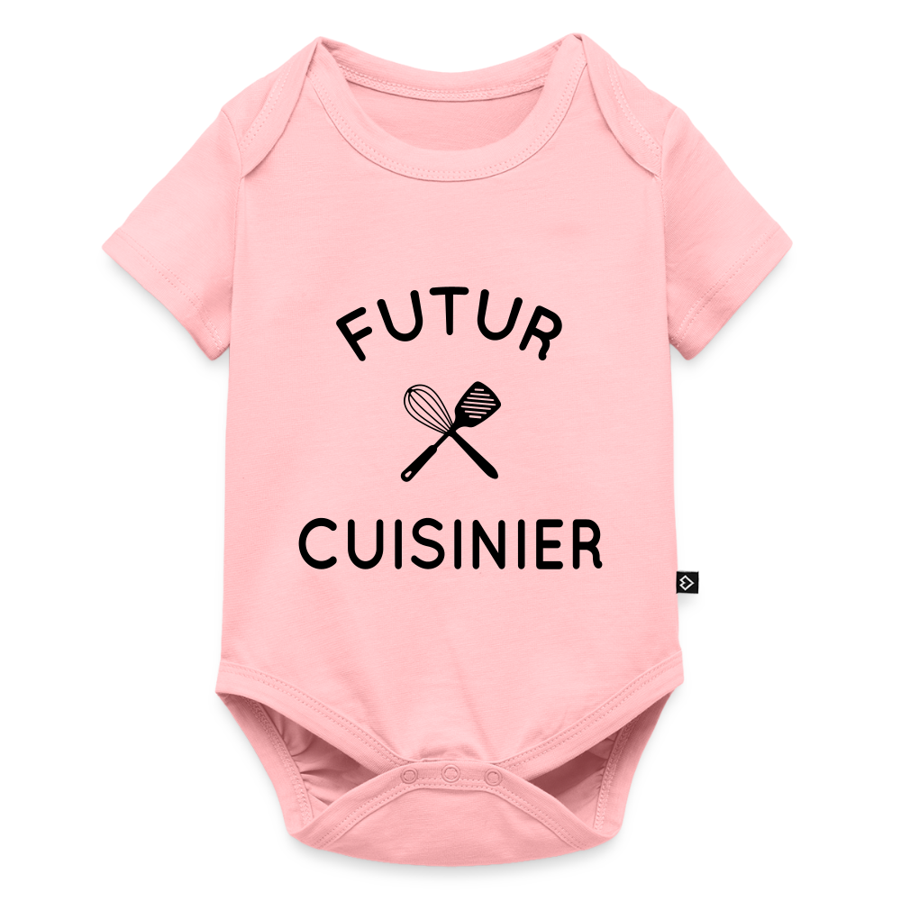 Body Bébé bio manches courtes - Futur cuisinier - rose
