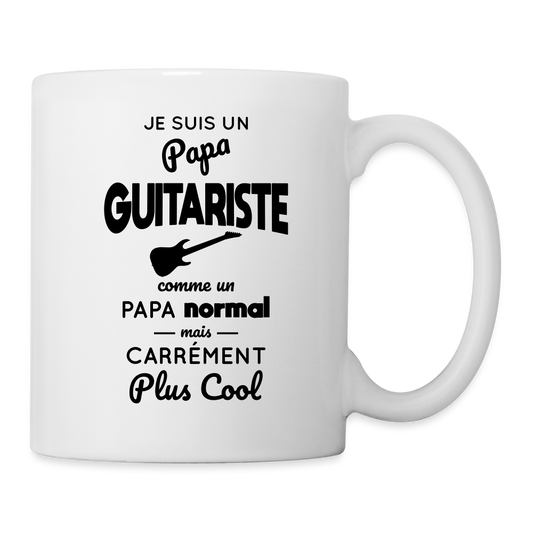 Mug blanc - Papa guitariste plus cool - blanc