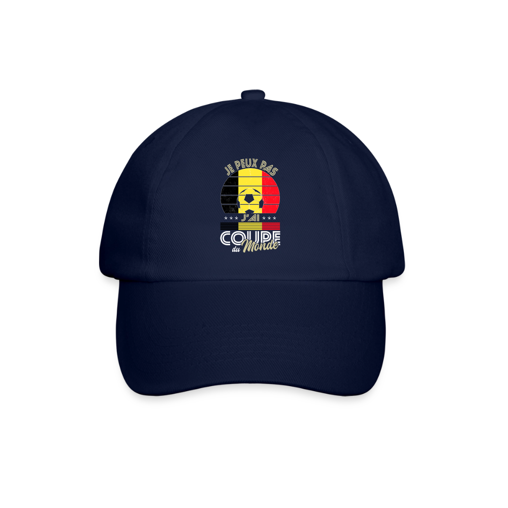 Casquette classique - Je peux pas j'ai Coupe du Monde - Belgique - bleu/bleu