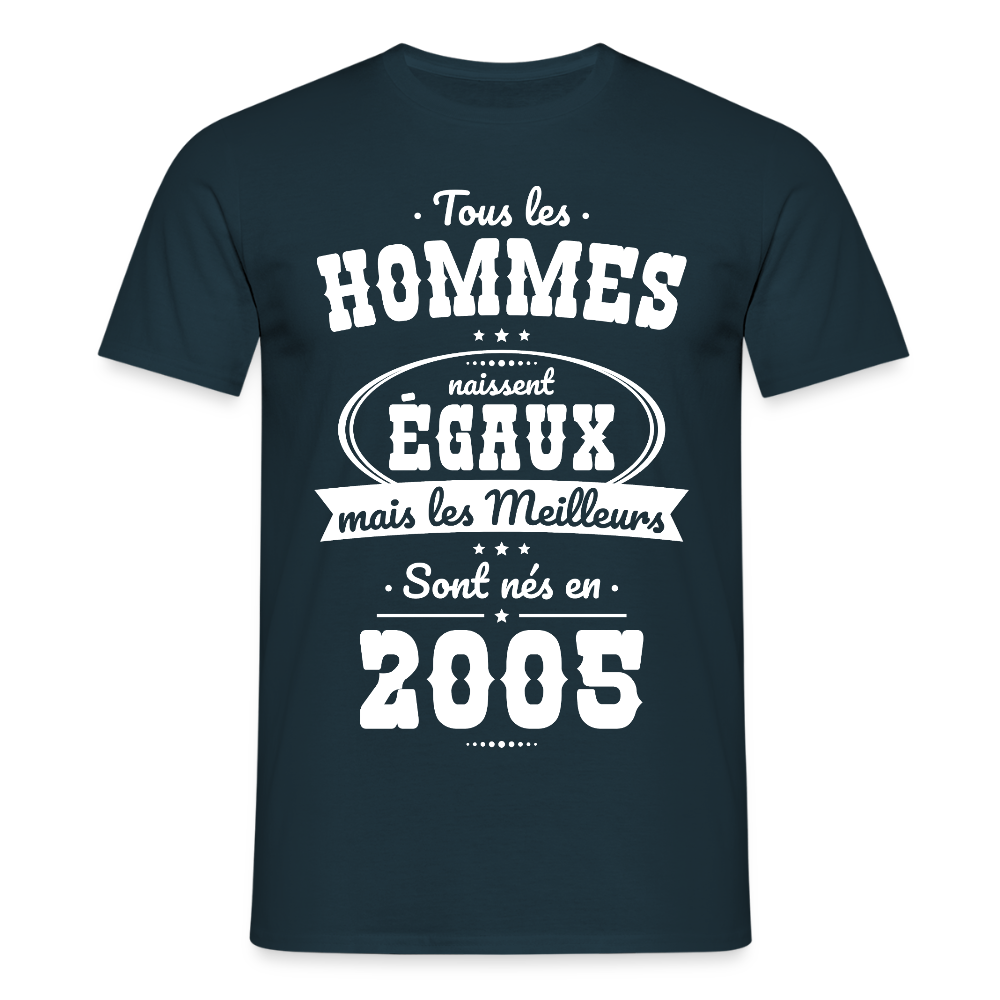 T-shirt Homme - Anniversaire 20 Ans - Les meilleurs sont nés en 2005 - marine