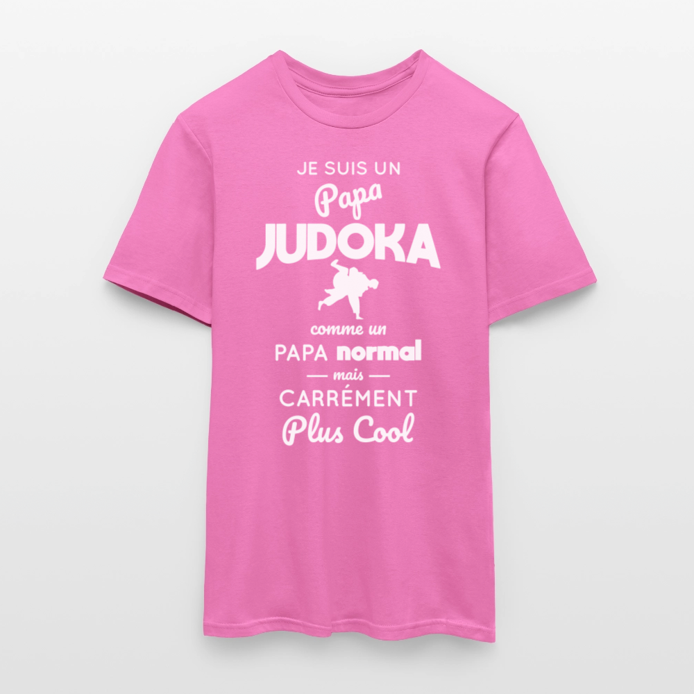 T-shirt Homme - Papa judoka plus cool - rose