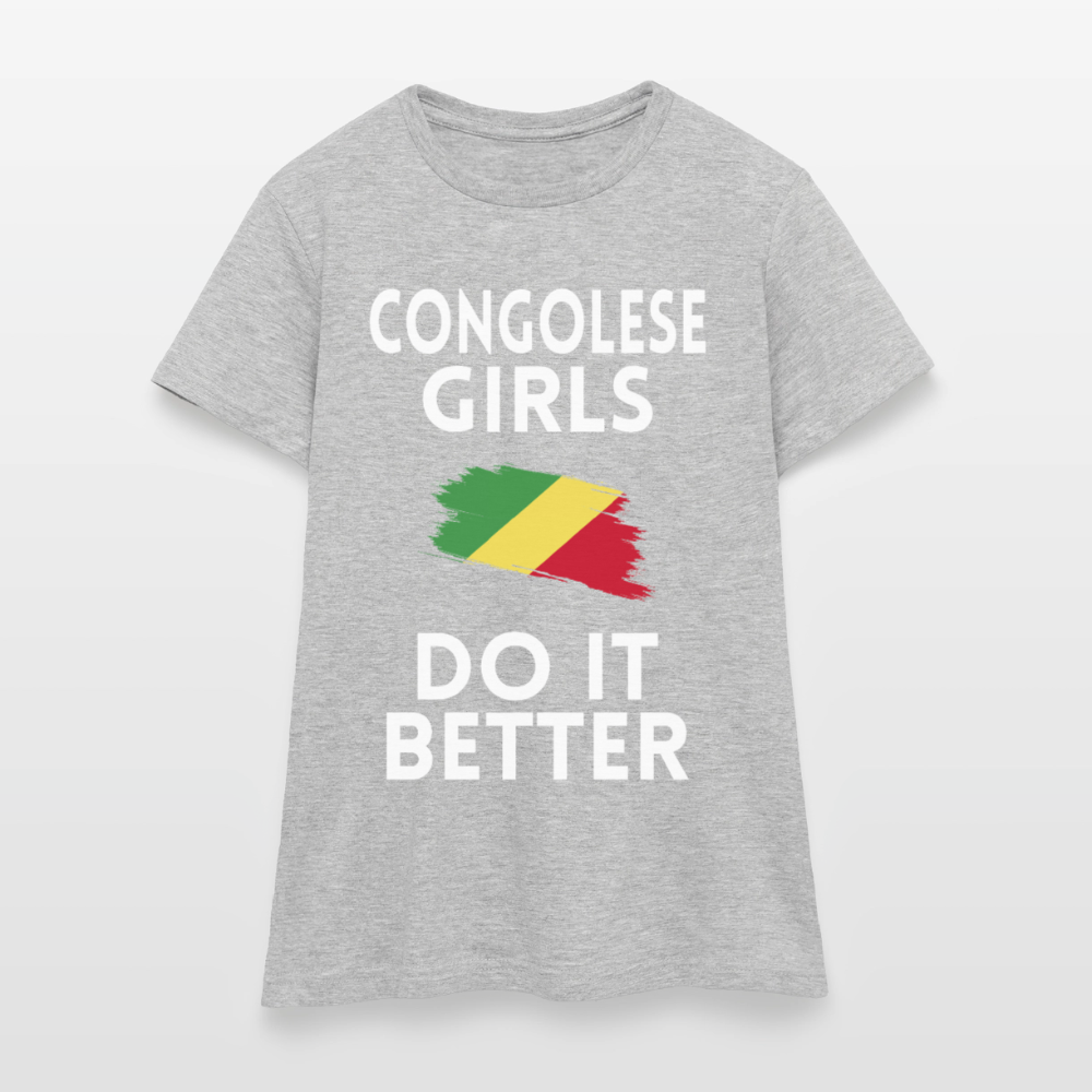 T-shirt femme - Congolese Girls Do It Better - gris chiné
