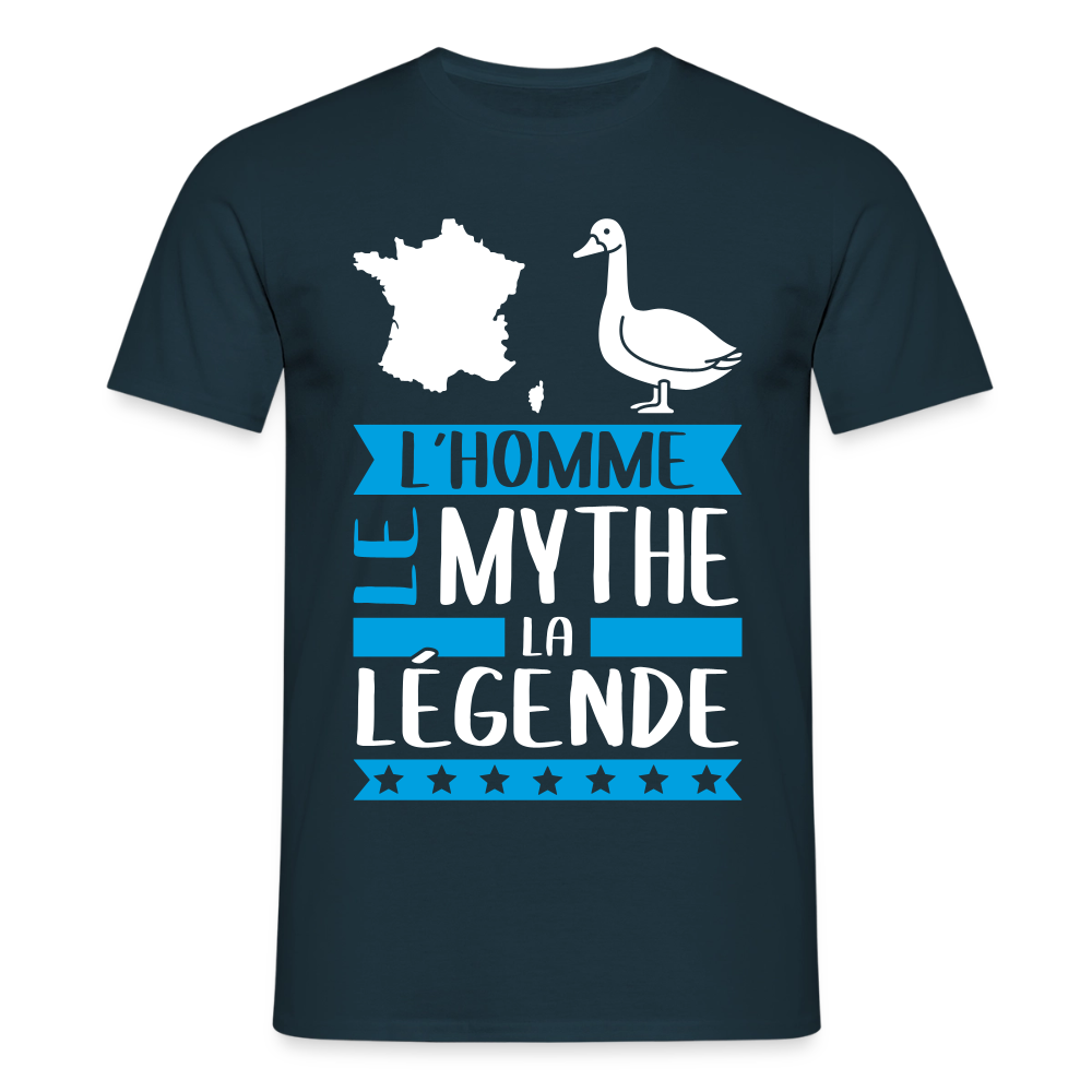 T-shirt homme François rébus – L’homme, le mythe, la légende - marine