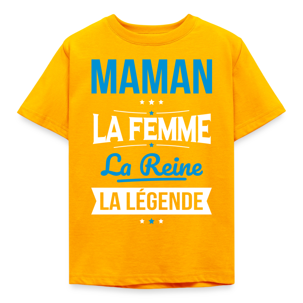 T-shirt enfant - Maman, femme, reine, légende - or