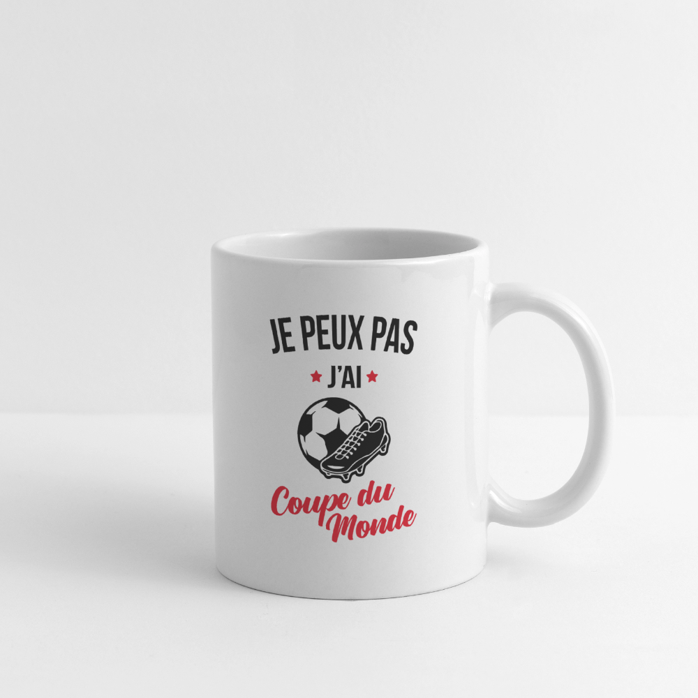 Mug blanc - Je peux pas j'ai Coupe du Monde - blanc