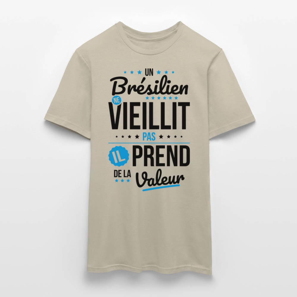 T-shirt Homme - Un Brésilien ne vieillit pas - beige sable