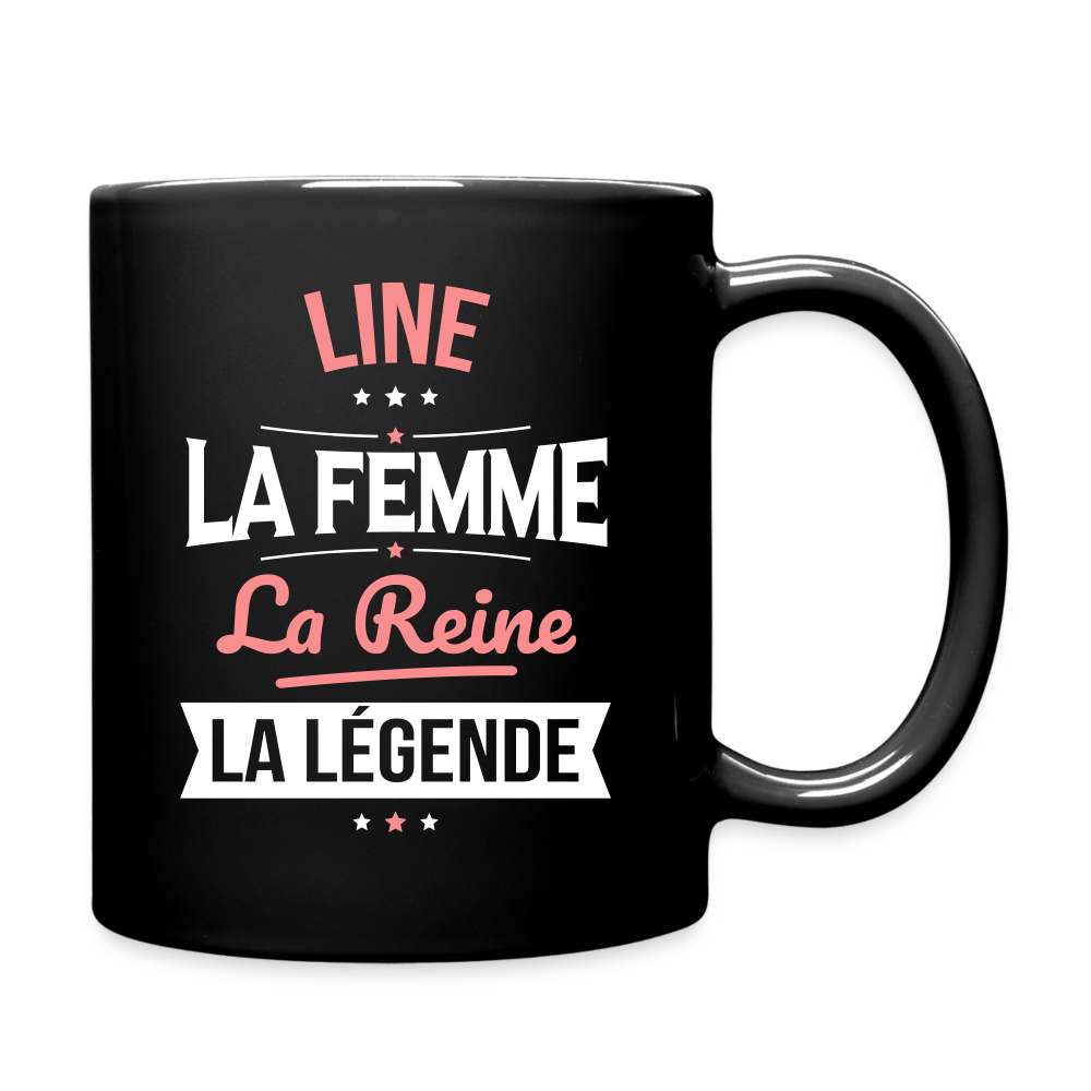 Mug uni - Line - la Femme - la Reine - la Légende - noir