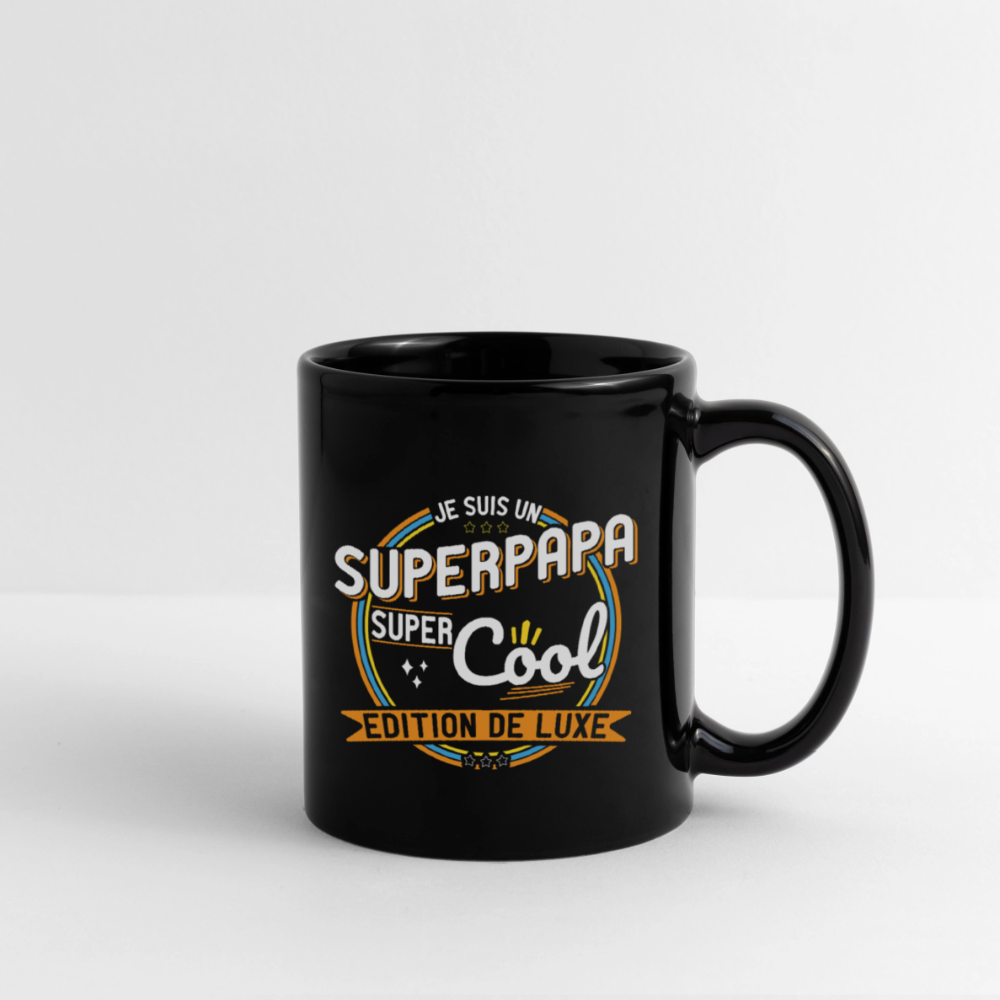 Mug uni - Je suis un Super papa super cool - noir