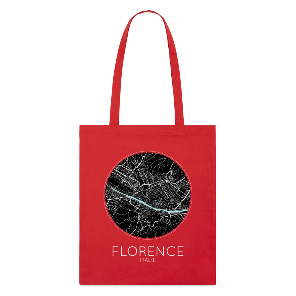 Tote Bag Florence Bio – Plan de Florence - rouge