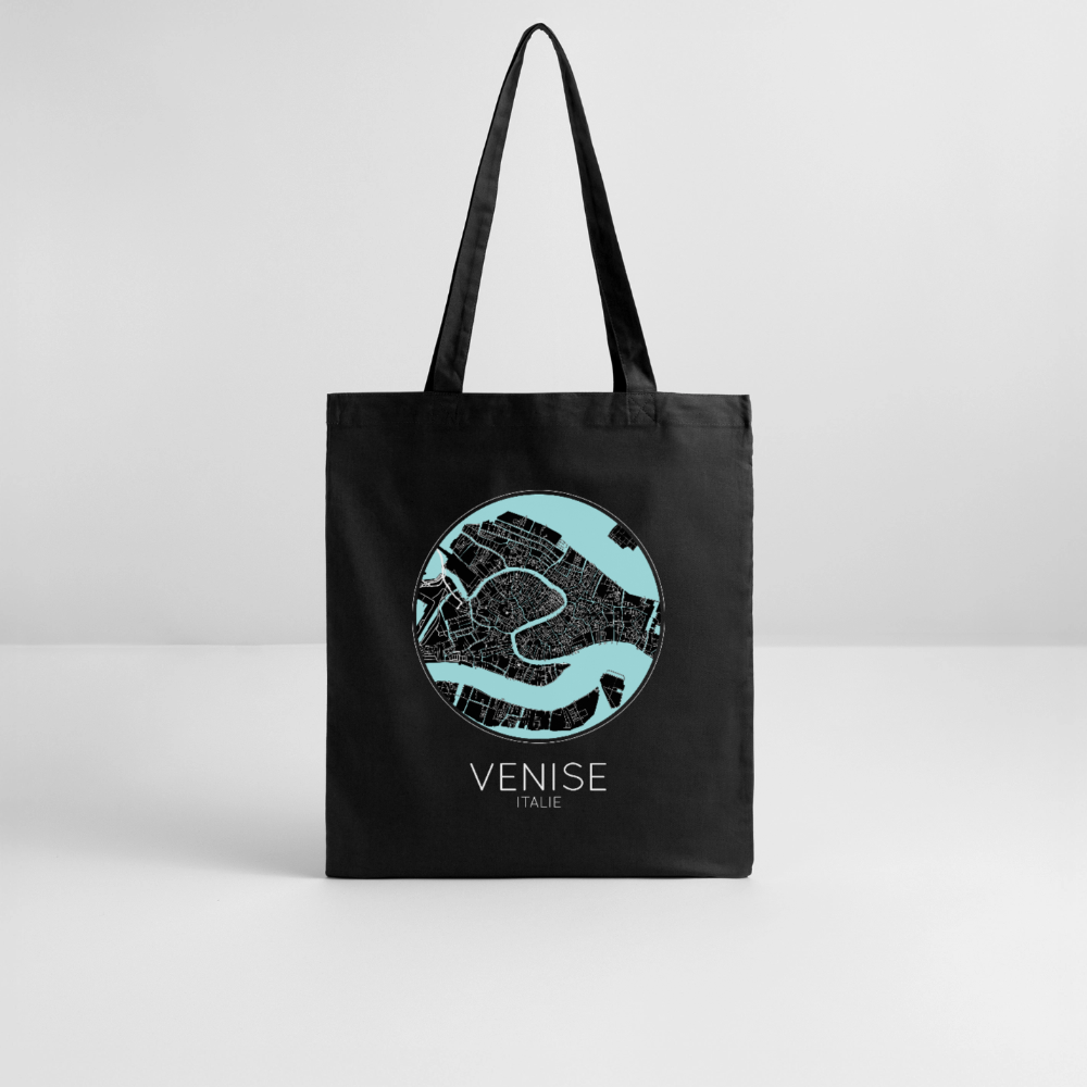 Tote Bag Venise Bio – Plan de Venise - noir