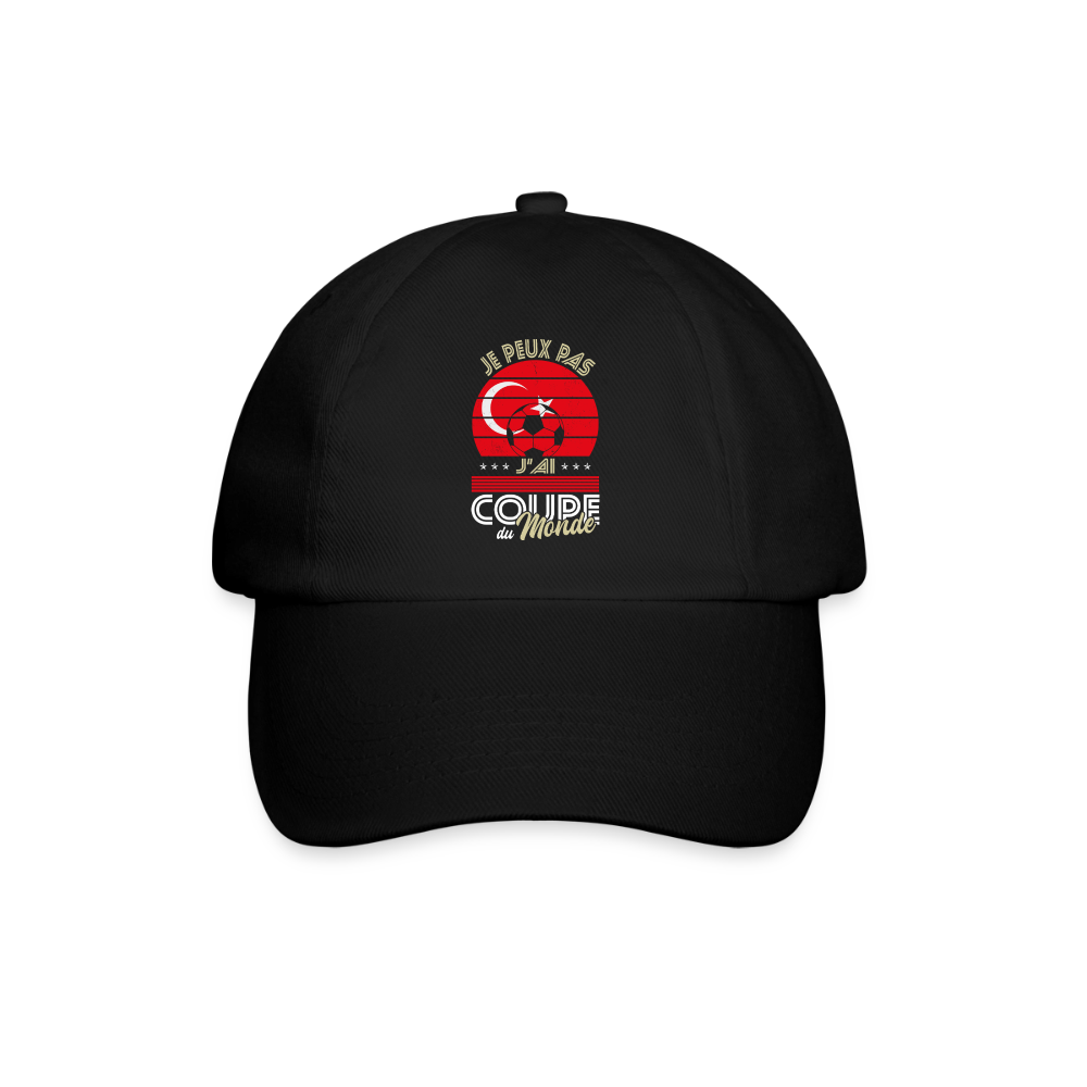 Casquette classique - Je peux pas j'ai Coupe du Monde - Turquie - noir/noir
