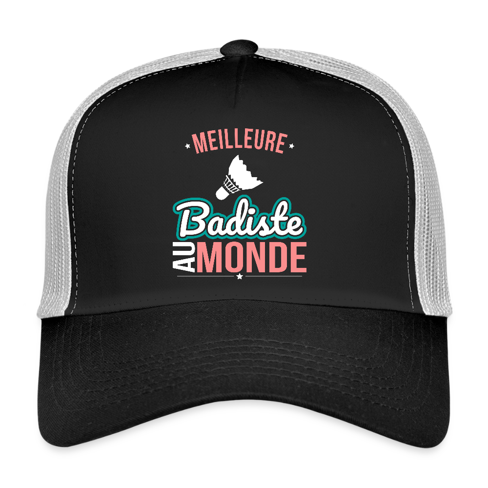 Casquette Trucker - Meilleure badiste au monde - noir/gris pierre