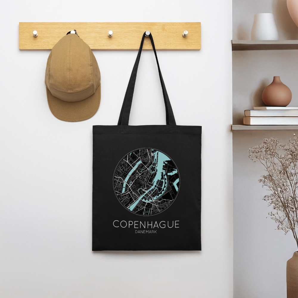 Tote Bag Copenhague Bio – Plan de Copenhague - noir