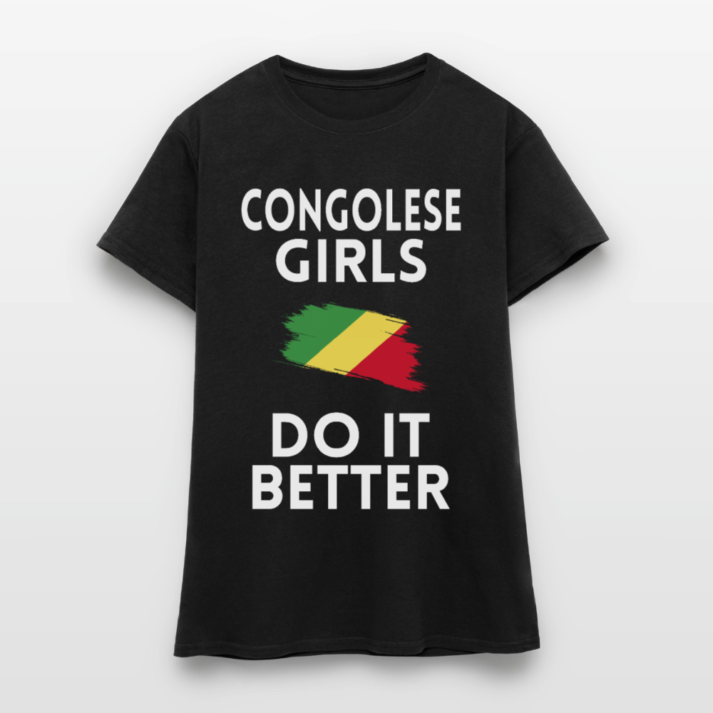 T-shirt femme - Congolese Girls Do It Better - noir
