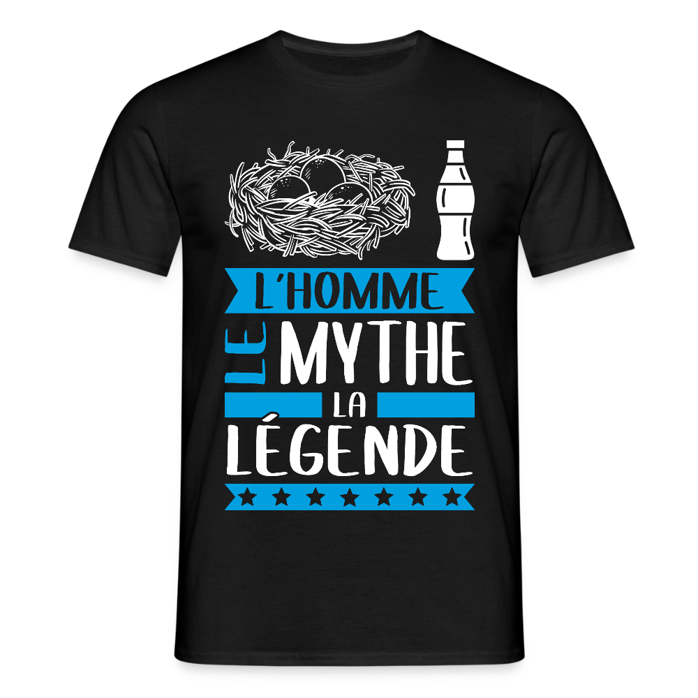 T-shirt homme Nicolas rébus – L’homme, le mythe, la légende - noir