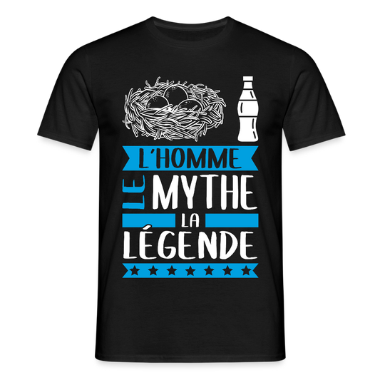 T-shirt homme Nicolas rébus – L’homme, le mythe, la légende - noir
