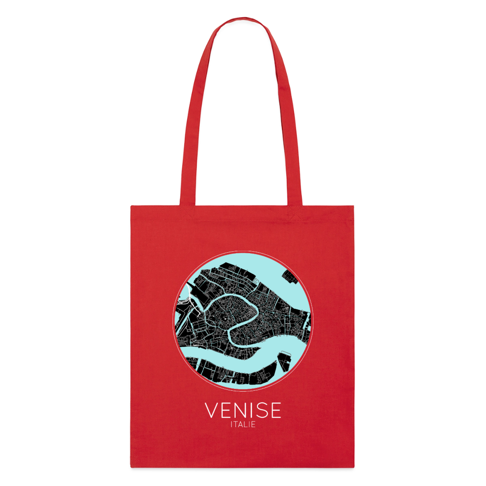 Tote Bag Venise Bio – Plan de Venise - rouge