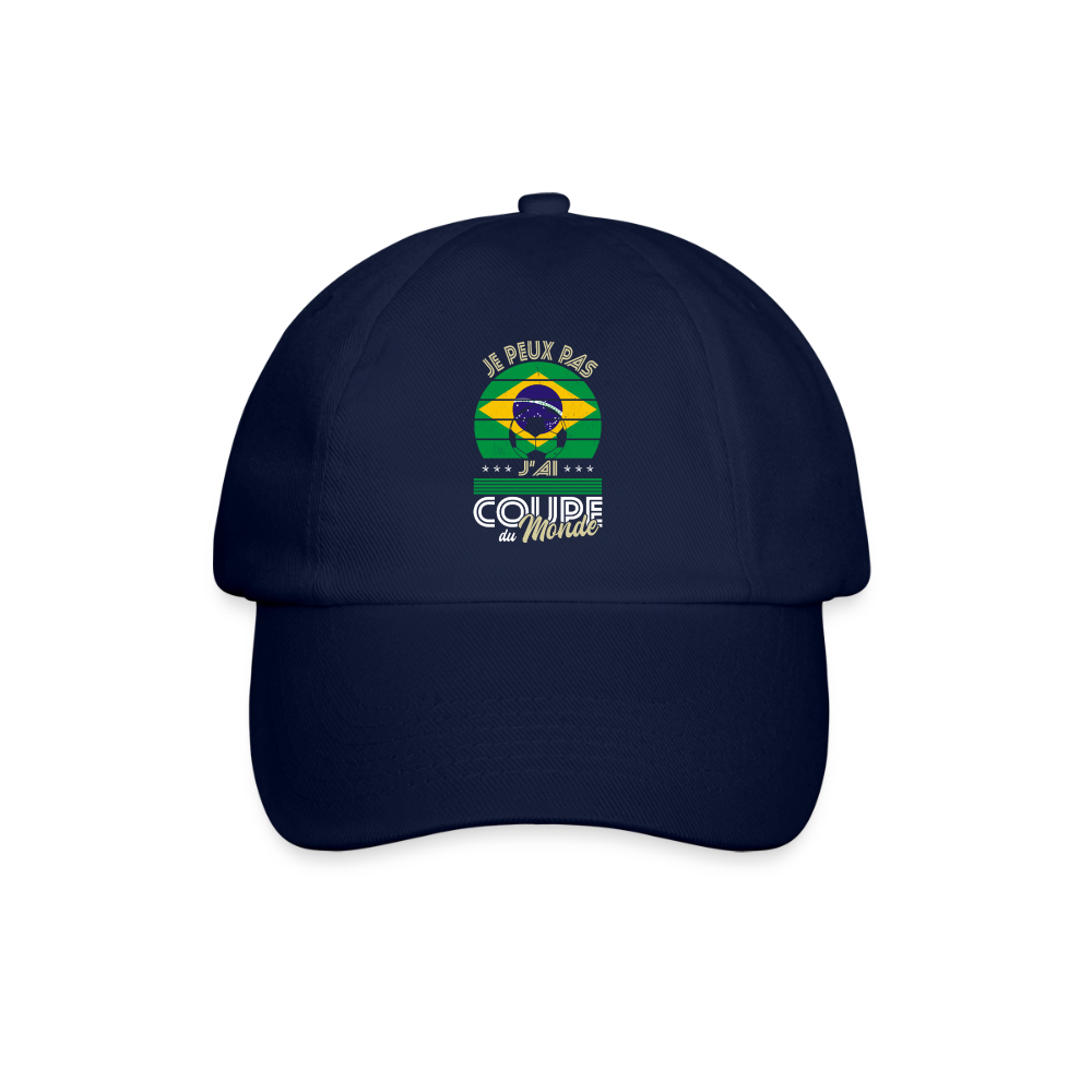 Casquette classique - Je peux pas j'ai Coupe du Monde - Brésil - bleu/bleu