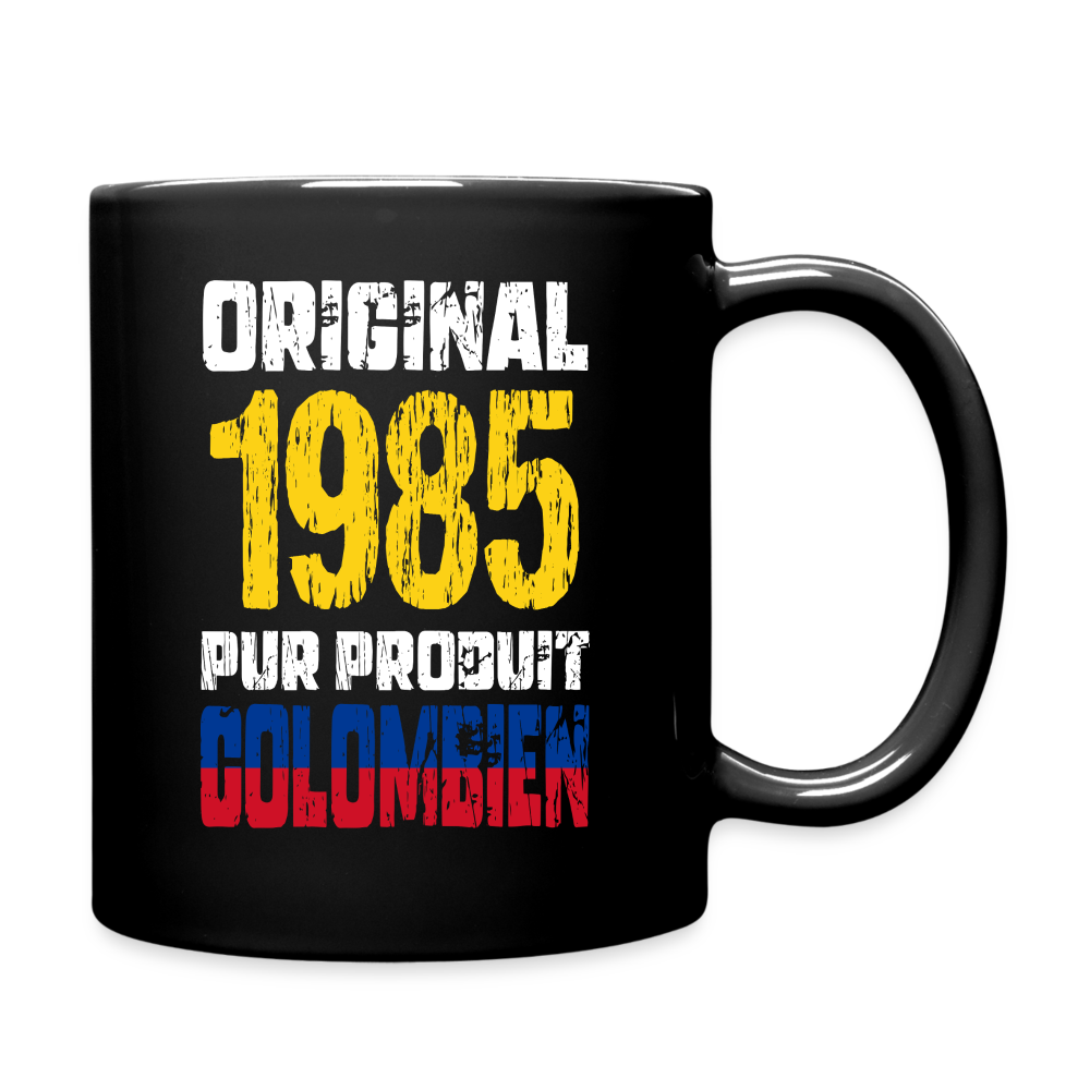 Mug uni - Anniversaire 40 Ans -  Original 1985 - Pur produit Colombien - noir