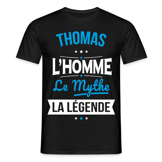 T-shirt Homme - Thomas - l'Homme - le Mythe - la Légende - noir