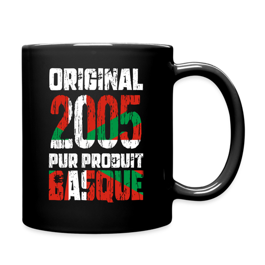 Mug uni - Anniversaire 20 Ans - Original 2005 - Pur produit Basque - noir