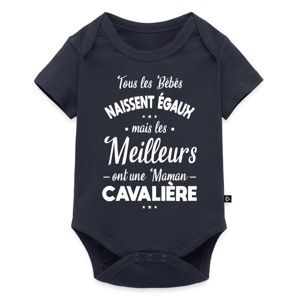 Body Bébé Humour Maman Cavalière – Cadeau Naissance Équitation - bleu marine