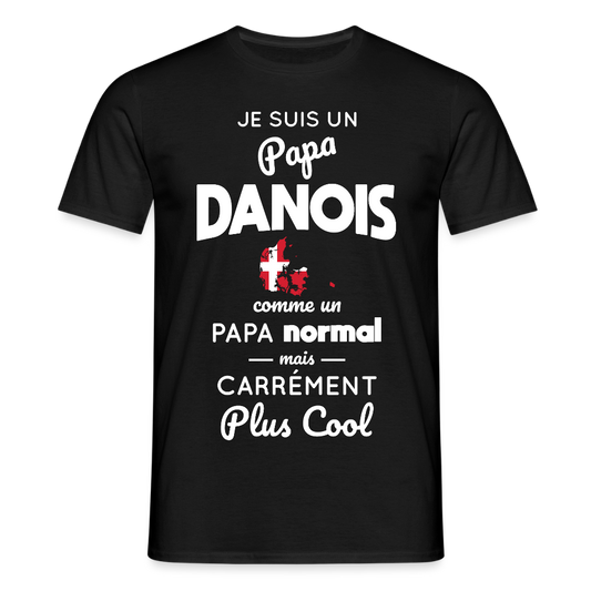 T-shirt Homme - Papa Danois Plus Cool - noir