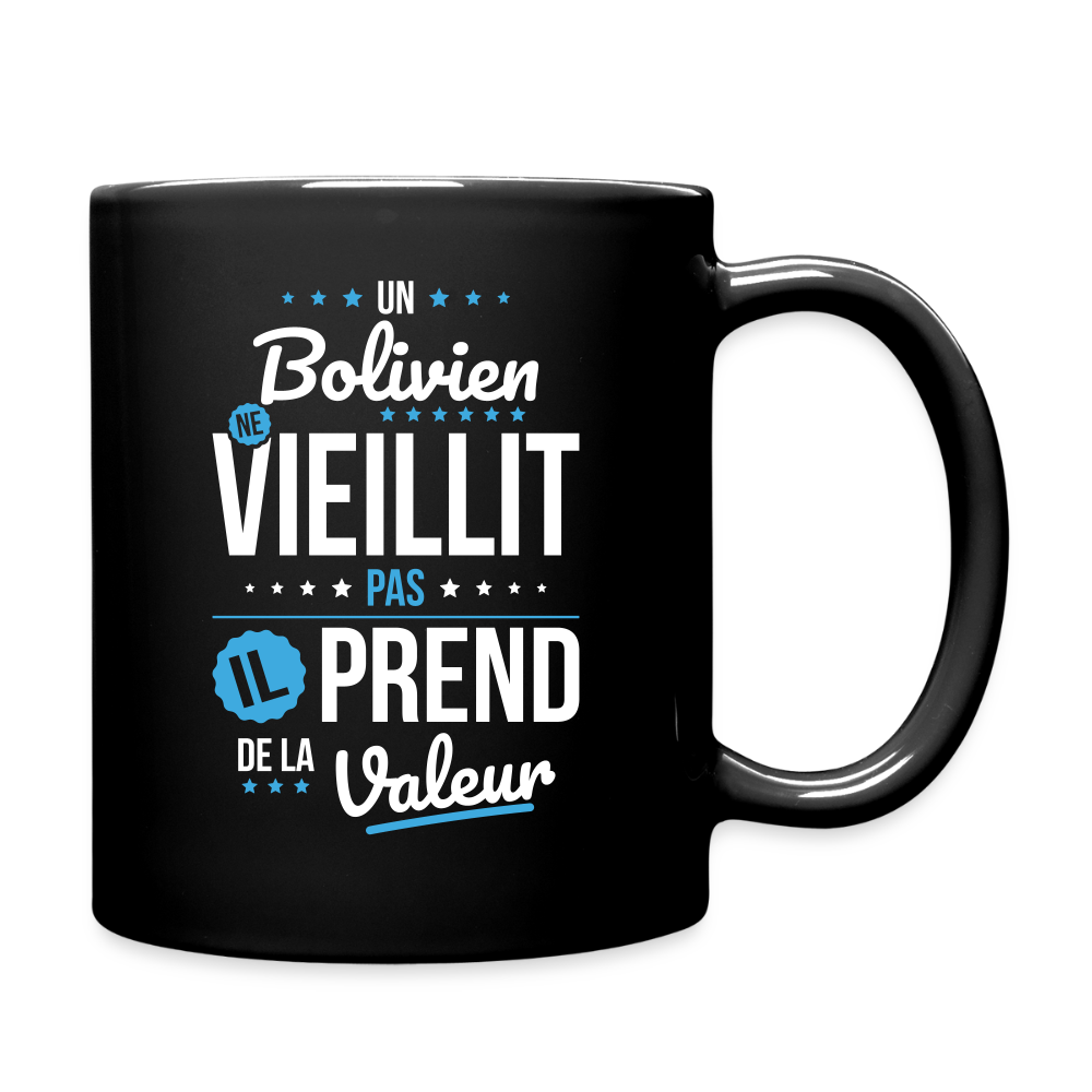 Mug uni - Un Bolivien ne vieillit pas - noir