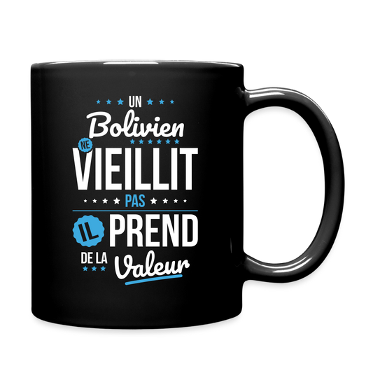 Mug uni - Un Bolivien ne vieillit pas - noir