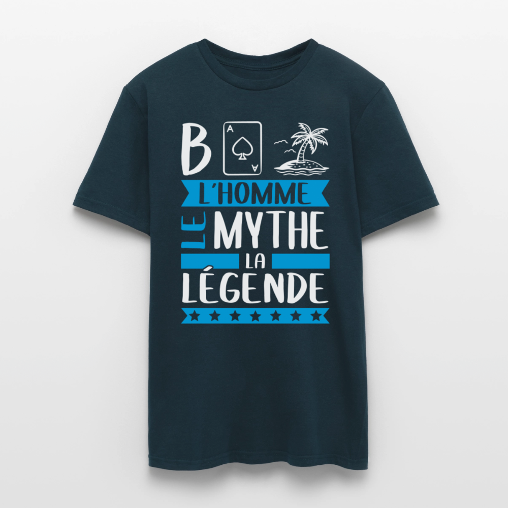 T-shirt homme Basile rébus – L’homme, le mythe, la légende - marine