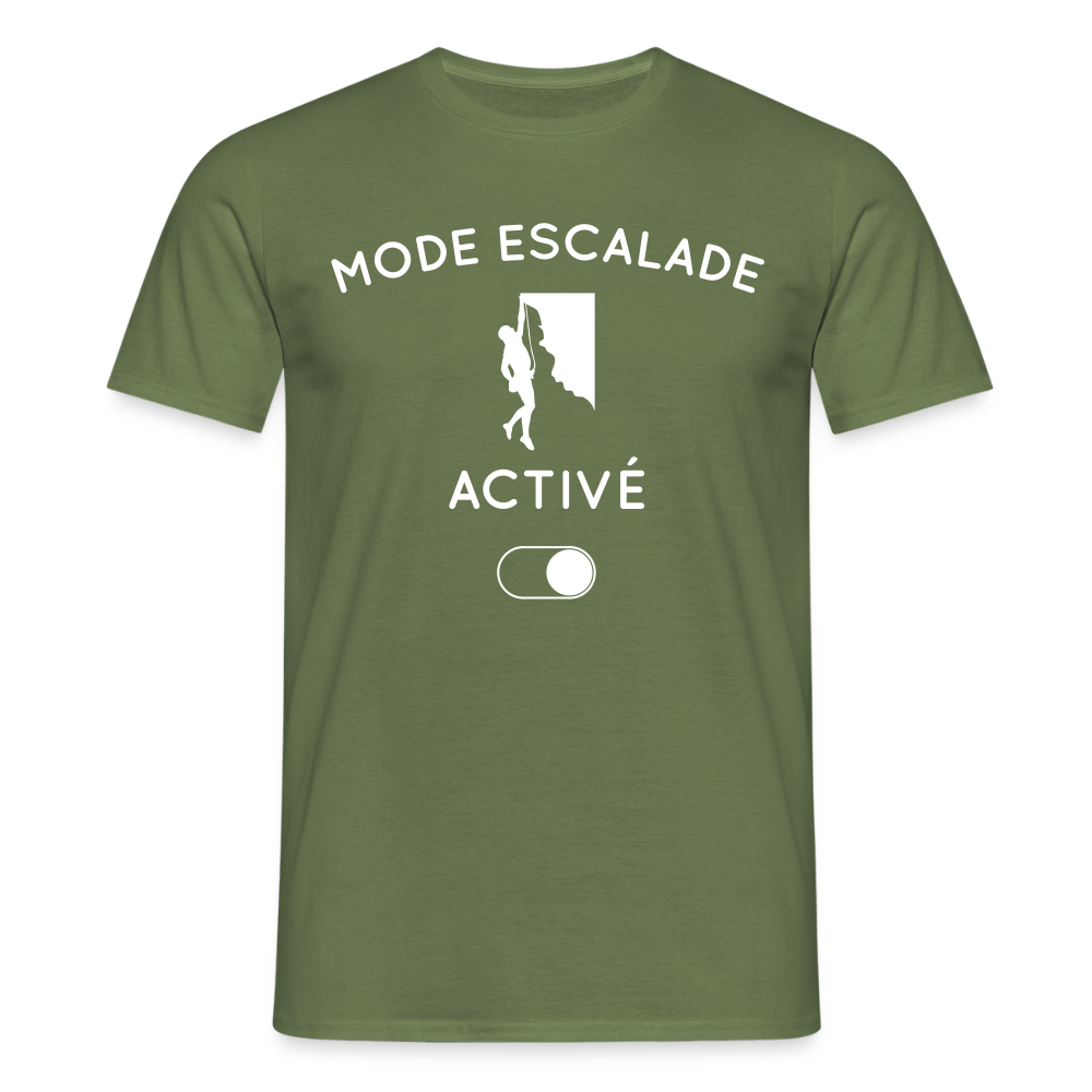 T-shirt Homme - Mode escalade activé - vert militaire