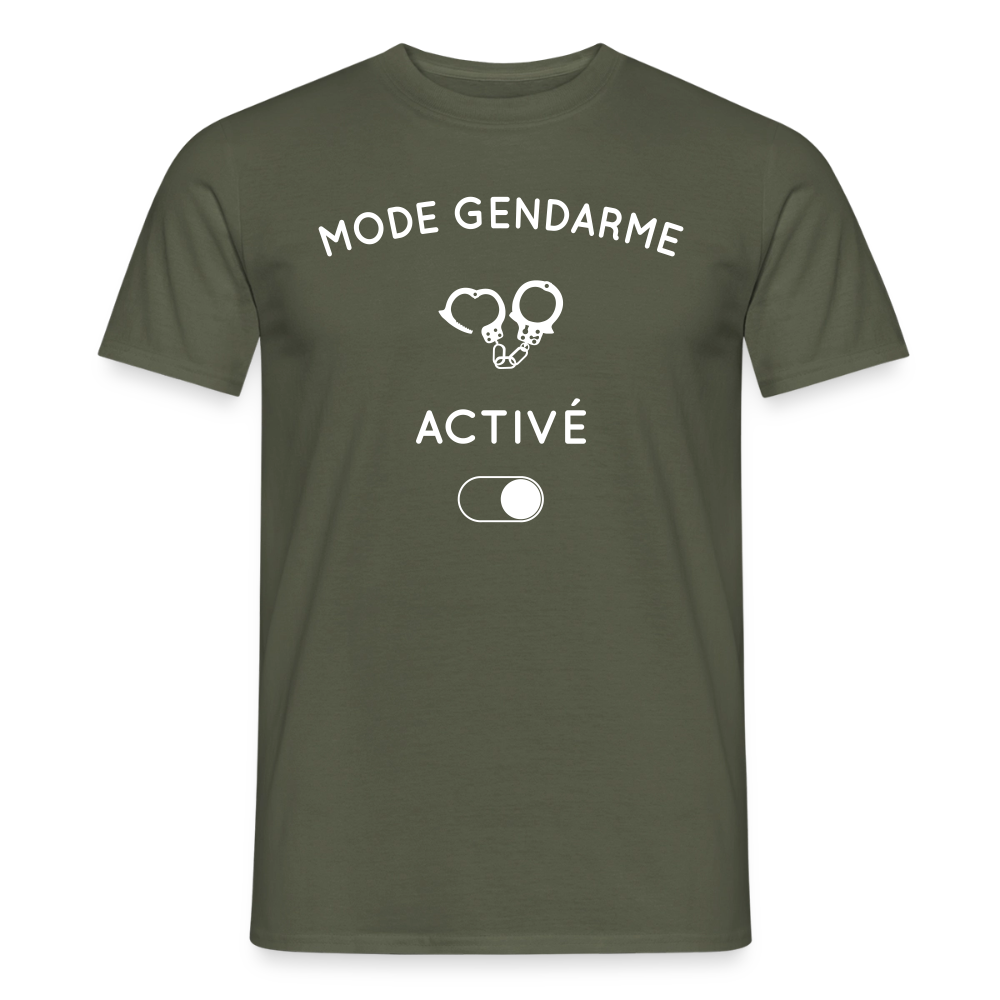 T-shirt Homme - Mode gendarme activé - vert militaire