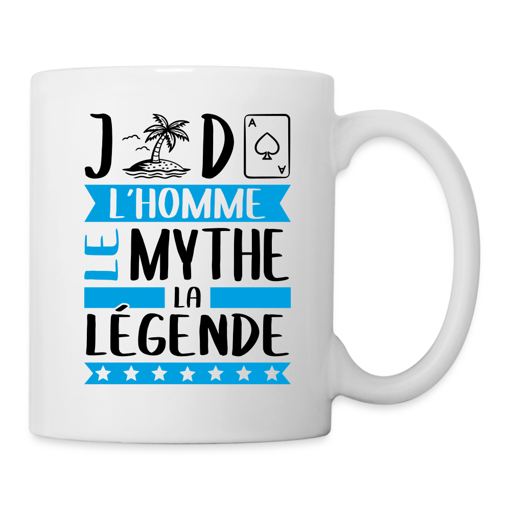 Mug blanc Gildas rébus – L’homme, le mythe, la légende - blanc
