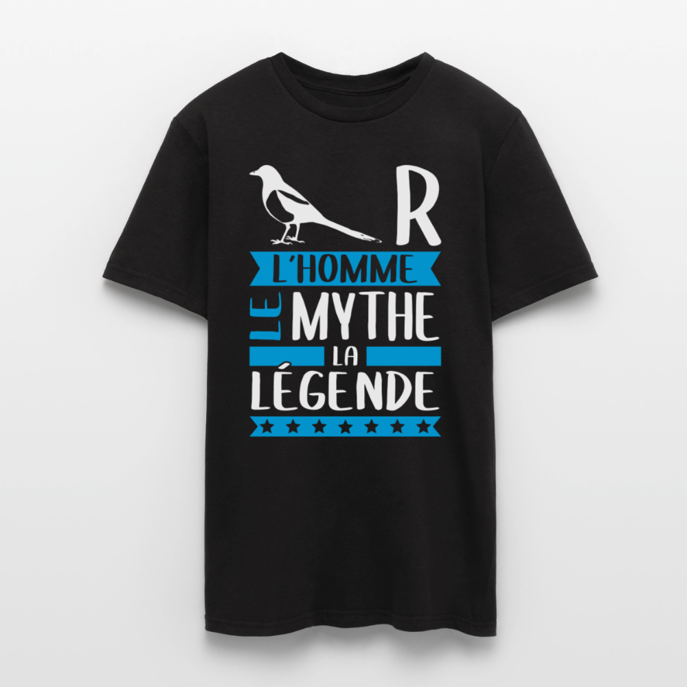 T-shirt homme Pierre rébus – L’homme, le mythe, la légende - noir