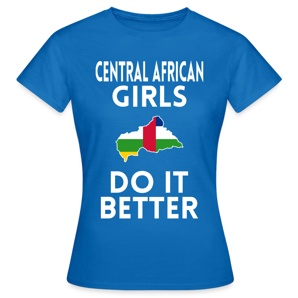 T-shirt femme - Central African Girls Do It Better - bleu royal