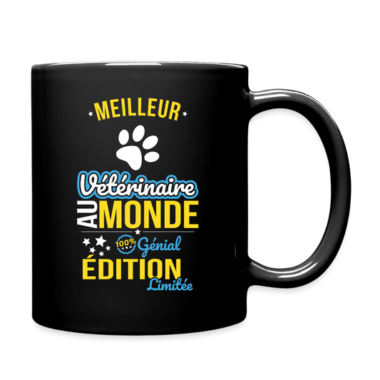 Mug uni - Meilleur Vétérinaire au monde - 100% génial - noir