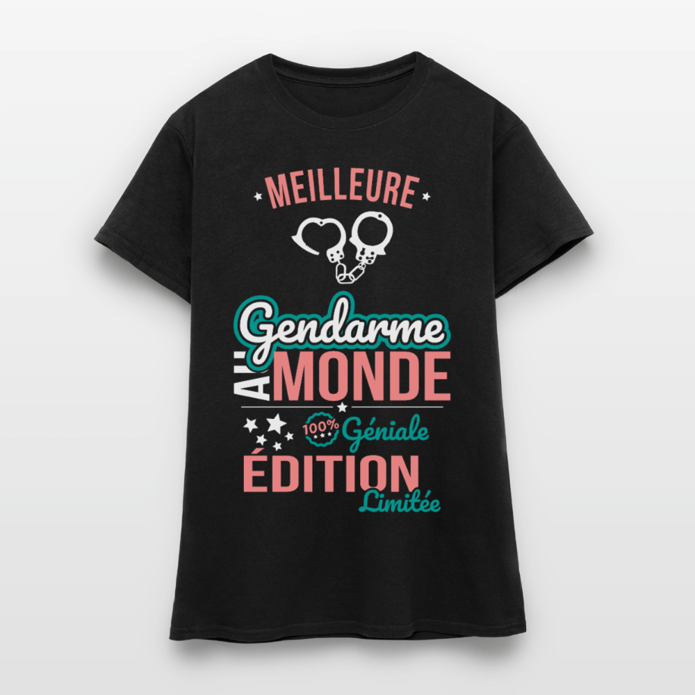 T-shirt Femme - Meilleure gendarme au Monde - noir
