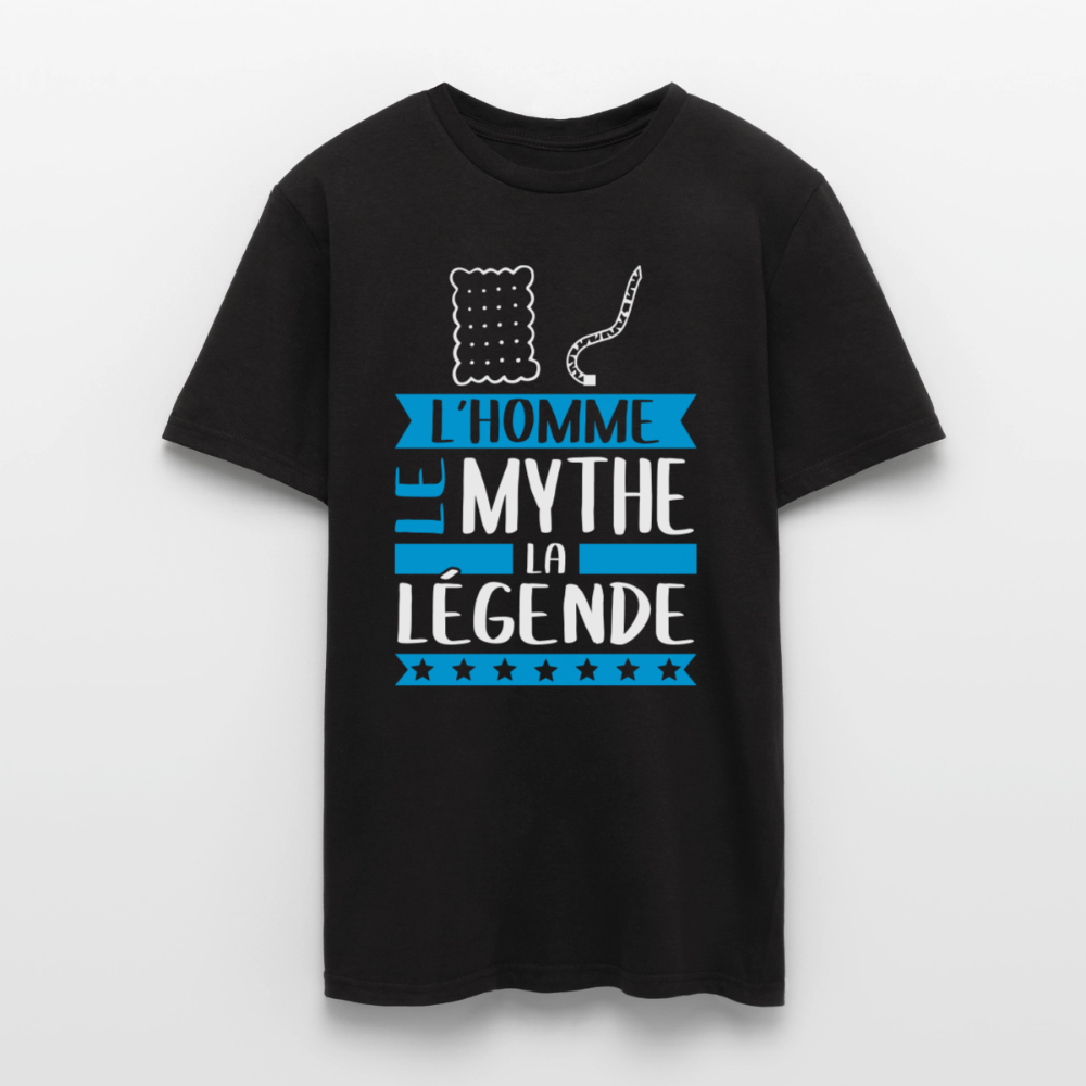 T-shirt homme Luc rébus – L’homme, le mythe, la légende - noir