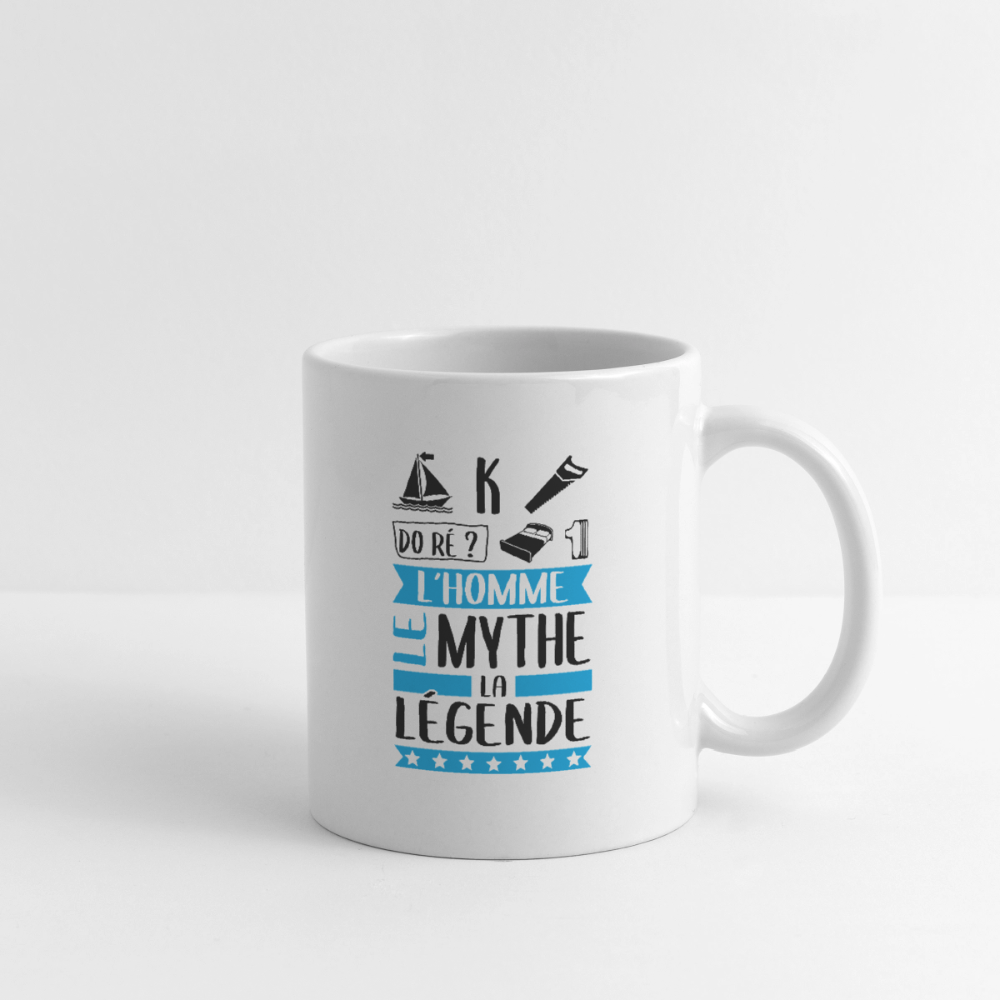 Mug blanc Maximilien rébus – L’homme, le mythe, la légende - blanc