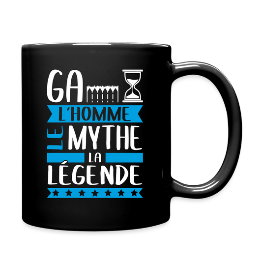 Mug uni Gaëtan rébus – L’homme, le mythe, la légende - noir