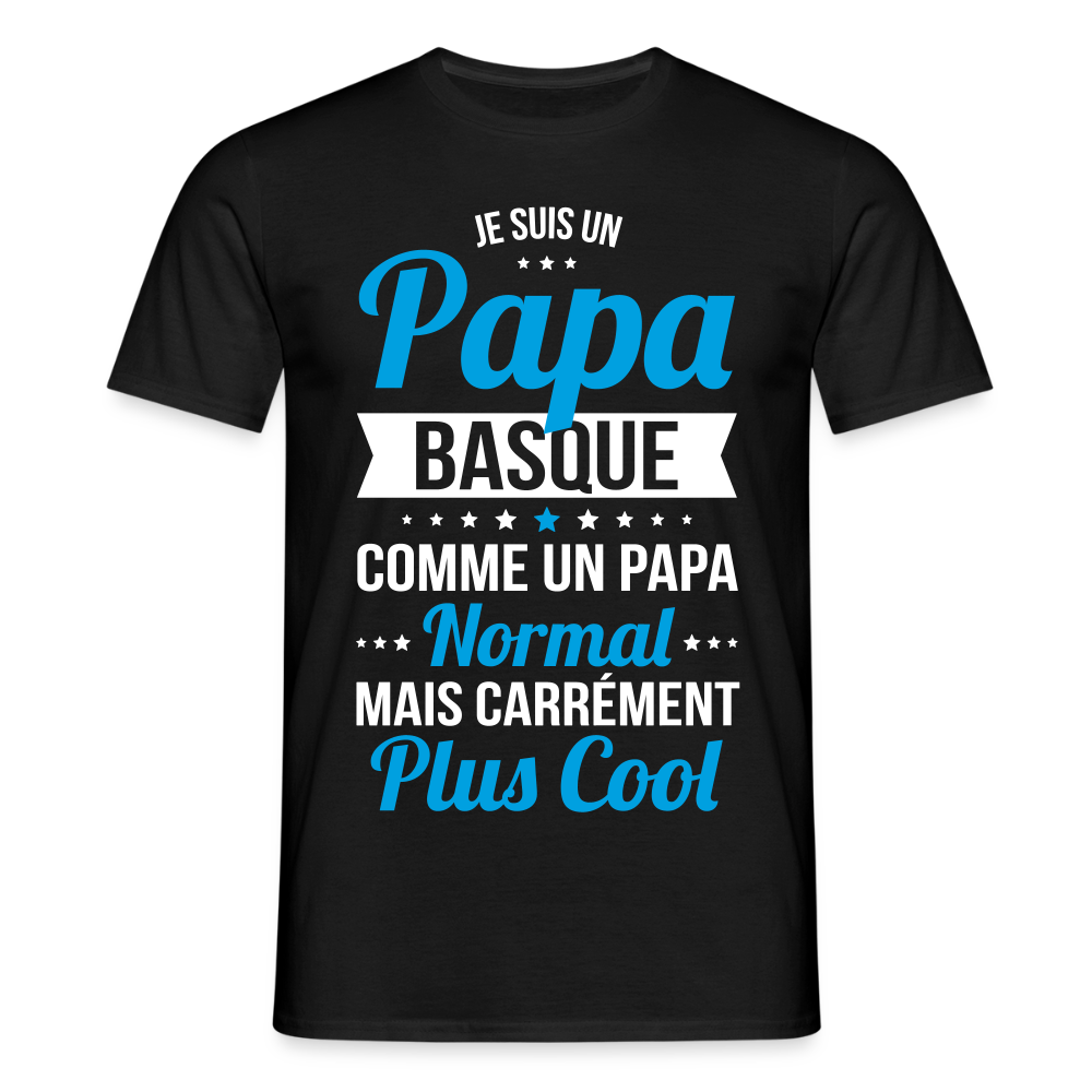 T-shirt Homme - Papa Basque Plus Cool - noir