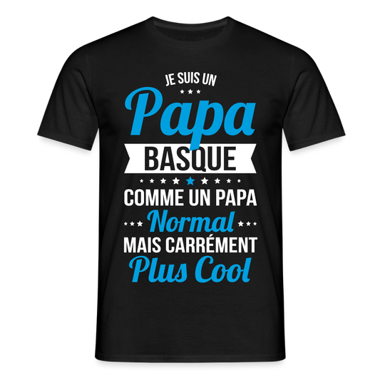 T-shirt Homme - Papa Basque Plus Cool - noir
